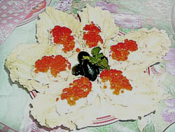 Романтическое салат Огонек к праздничному столу   